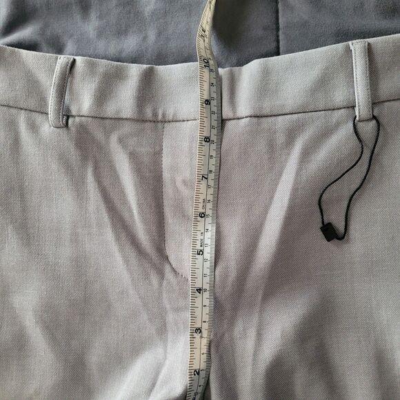 Express Pants Womens 8 L Gray Columnist Ankle Mid Rise Stretch Dress Work Office - Picture 4 of 8